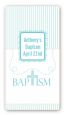 Cross Blue Necklace - Custom Rectangle Baptism / Christening Sticker/Labels thumbnail