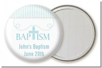 Cross Blue Necklace - Personalized Baptism / Christening Pocket Mirror Favors