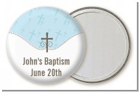 Cross Blue - Personalized Baptism / Christening Pocket Mirror Favors