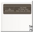 Cross Brown Necklace - Baptism / Christening Return Address Labels thumbnail