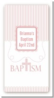 Cross Pink Necklace - Custom Rectangle Baptism / Christening Sticker/Labels