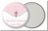 Cross Pink - Personalized Baptism / Christening Pocket Mirror Favors