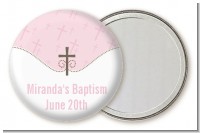Cross Pink - Personalized Baptism / Christening Pocket Mirror Favors