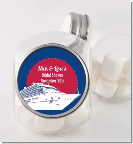 Cruise Ship - Personalized Bridal Shower Candy Jar