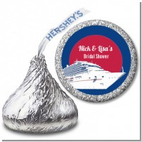 Cruise Ship - Hershey Kiss Bridal Shower Sticker Labels