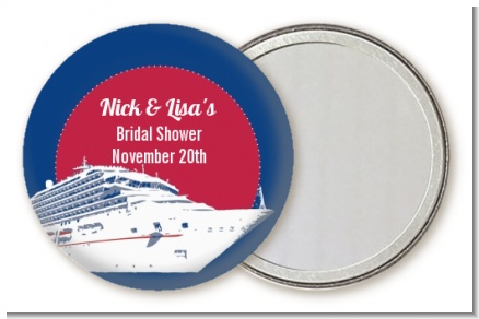Cruise Ship - Personalized Bridal Shower Pocket Mirror Favors