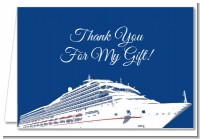 Cruise Ship - Bridal Shower Thank You Cards