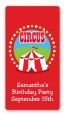 Circus Tent - Custom Rectangle Birthday Party Sticker/Labels thumbnail