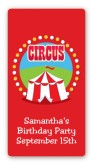 Circus Tent - Custom Rectangle Birthday Party Sticker/Labels