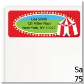 Circus Tent - Birthday Party Return Address Labels