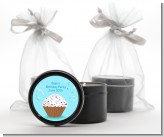Cupcake Boy - Birthday Party Black Candle Tin Favors