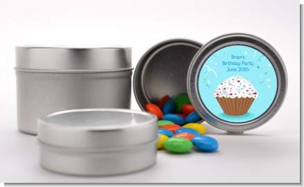 Cupcake Boy - Custom Birthday Party Favor Tins