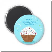 Cupcake Boy - Personalized Birthday Party Magnet Favors