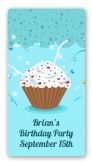Cupcake Boy - Custom Rectangle Birthday Party Sticker/Labels