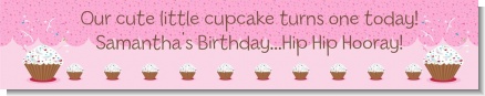 Cupcake Girl - Personalized Birthday Party Banners