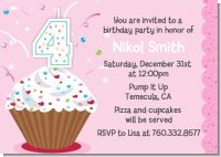Cupcake Birthday Invitation for Girl