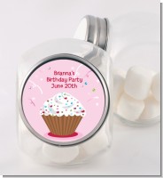 Cupcake Girl - Personalized Birthday Party Candy Jar