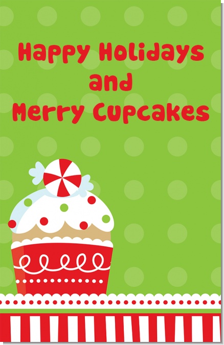 Christmas Cupcake - Personalized Christmas Wall Art