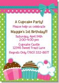 Cupcake Trio - Birthday Party Invitations