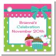 Cupcake Trio - Personalized Birthday Party Card Stock Favor Tags thumbnail