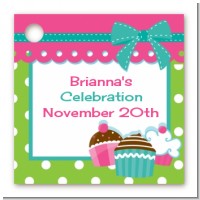 Cupcake Trio - Personalized Birthday Party Card Stock Favor Tags