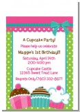 Cupcake Trio - Birthday Party Petite Invitations