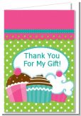 Cupcake Trio - Birthday Party Thank You Cards