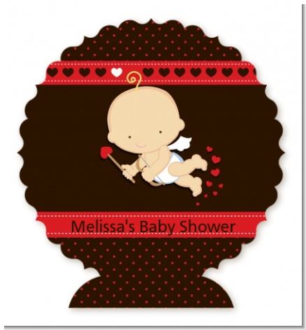 Cupid Baby Valentine's Day - Personalized Baby Shower Centerpiece Stand