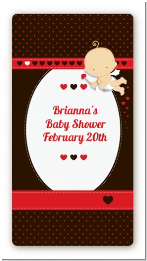 Cupid Baby Valentine's Day - Custom Rectangle Baby Shower Sticker/Labels