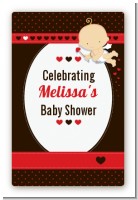Cupid Baby Valentine's Day - Custom Large Rectangle Baby Shower Sticker/Labels