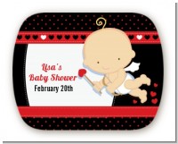 Cupid Baby Valentine's Day - Personalized Baby Shower Rounded Corner Stickers