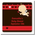 Cupid Baby Valentine's Day - Square Personalized Baby Shower Sticker Labels thumbnail