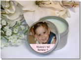 Custom Photo Soy Candle Tins Travel Size - Bridal Shower Candle Favors