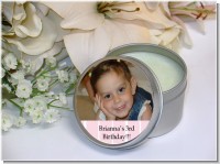 Custom Photo Soy Candle Tins Travel Size - Bridal Shower Candle Favors
