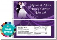 Custom Wedding Couple - Personalized Bridal Shower Candy Bar Wrappers