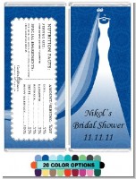 Custom Wedding Dress - Personalized Bridal Shower Candy Bar Wrappers