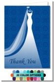 Custom Wedding Dress - Bridal Shower Thank You Cards