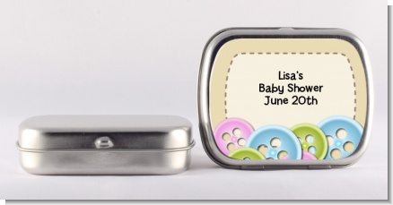 Cute As a Button - Personalized Baby Shower Mint Tins