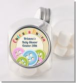 Cute As a Button - Personalized Baby Shower Candy Jar