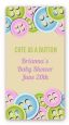Cute As a Button - Custom Rectangle Baby Shower Sticker/Labels thumbnail