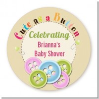 Cute As a Button - Personalized Baby Shower Table Confetti