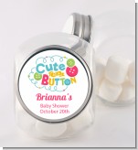 Cute As Buttons - Personalized Baby Shower Candy Jar