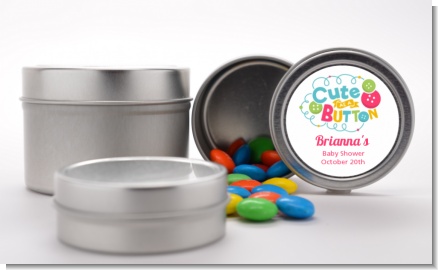 Cute As Buttons - Custom Baby Shower Favor Tins