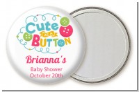 Cute As Buttons - Personalized Baby Shower Pocket Mirror Favors