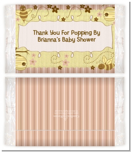 Cute As Can Bee - Personalized Popcorn Wrapper Baby Shower Favors