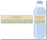 Cute As a Button - Personalized Baby Shower Water Bottle Labels