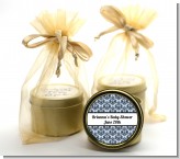 Damask - Baby Shower Gold Tin Candle Favors