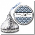 Damask - Hershey Kiss Baby Shower Sticker Labels thumbnail