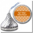 Damask Pattern - Hershey Kiss Bridal Shower Sticker Labels thumbnail