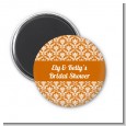 Damask Pattern - Personalized Bridal Shower Magnet Favors thumbnail